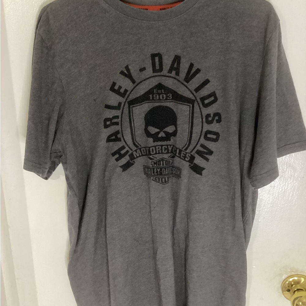 Harley-Davidson Men’s Charcoal Skull Logo T-Shirt Size Medium